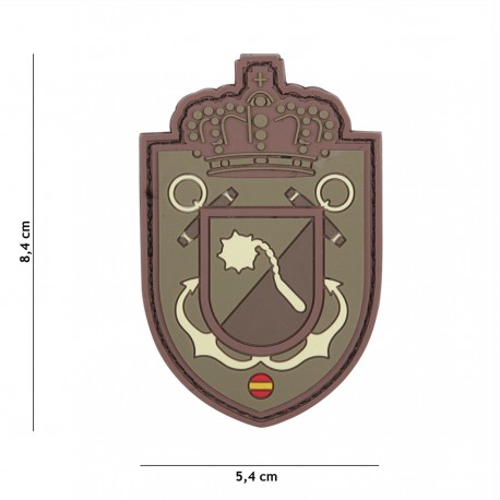 Patch 3D PVC Spanish crown shield avec velcro de la marque 101 Inc (444130-5522)