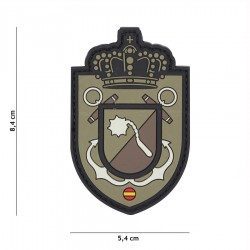 Patch 3D PVC Spanish crown shield avec velcro de la marque 101 Inc (444130-5497)