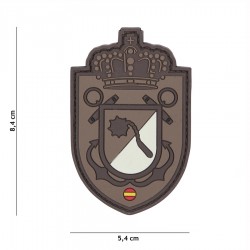 Patch 3D PVC Spanish crown shield avec velcro de la marque 101 Inc (444130-5498)