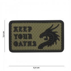 Patch 3D PVC Keep your oaths avec velcro de la marque 101 Inc (444130-5477)
