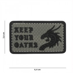 Patch 3D PVC Keep your oaths avec velcro de la marque 101 Inc (444130-5478)