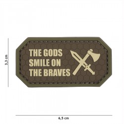 Patch 3D PVC The Gods smile on the braves avec velcro de la marque 101 Inc (444130-5442)