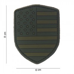 Patch 3D PVC Shield USA avec velcro de la marque 101 Inc (444130-3789)