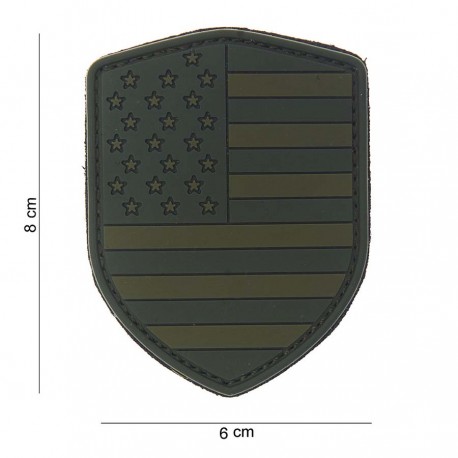 Patch 3D PVC Shield USA avec velcro de la marque 101 Inc (444130-3789)