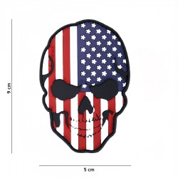 Patch 3D PVC Skull USA avec velcro de la marque 101 Inc (444130-5019)