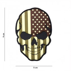 Patch 3D PVC Skull USA