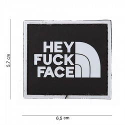 Patch 3D PVC Hey fuck face avec velcro de la marque 101 Inc (444100-3562)