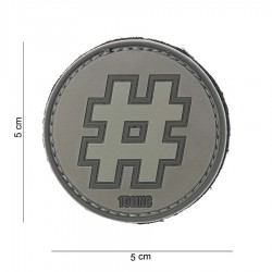 Patch 3D PVC Hashtag avec velcro de la marque 101 Inc (444100-3800)