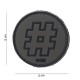Patch 3D PVC Hashtag avec velcro de la marque 101 Inc (444100-3801)