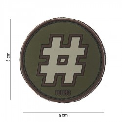 Patch 3D PVC Hashtag avec velcro de la marque 101 Inc (444100-3802)
