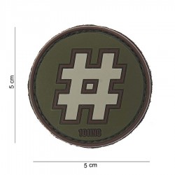 Patch 3D PVC Hashtag