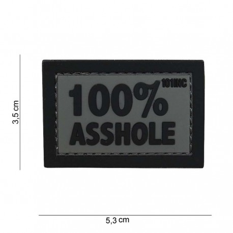 Patch 3D PVC 100% asshole avec velcro de la marque 101 Inc (444100-3918)