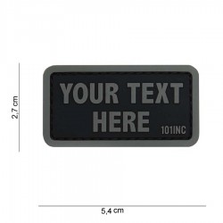 Patch 3D PVC Your text here avec velcro de la marque 101 Inc (444100-3932)
