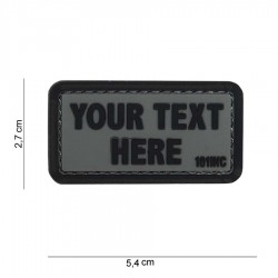 Patch 3D PVC Your text here avec velcro de la marque 101 Inc (444100-3933)