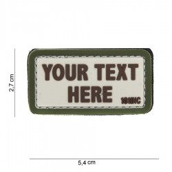 Patch 3D PVC Your text here avec velcro de la marque 101 Inc (444100-3934)