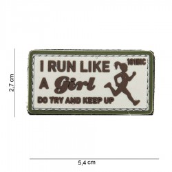 Patch 3D PVC I run like avec velcro de la marque 101 Inc (444100-3936)