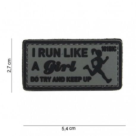 Patch 3D PVC I run like avec velcro de la marque 101 Inc (444100-3937)