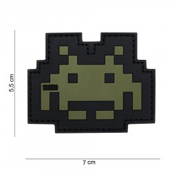 Patch 3D PVC Space invader avec velcro de la marque 101 Inc (444100-3943)