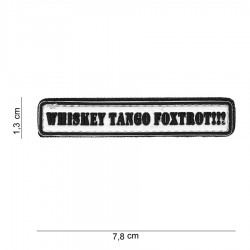 Patch 3D PVC Whiskey tango foxtrot avec velcro de la marque 101 Inc (444100-3966)