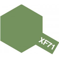 Peinture pour maquette plastique. La couleur est XF71 Vert cockpit Japonais mat 10 ml de la marque Tamiya (81771)