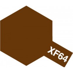 Peinture pour maquette plastique. La couleur est XF64 Rouge brun mat 10 ml de la marque Tamiya (81764)