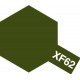 Peinture pour maquette plastique. La couleur est XF62 Olive drab mat 10 ml de la marque Tamiya (81762)