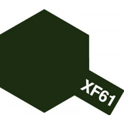 Peinture pour maquette plastique. La couleur est XF61 Vert foncé mat 10 ml de la marque Tamiya (81761)