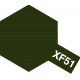 Peinture pour maquette plastique. La couleur est XF51 Vert kaki mat de la marque Tamiya (81751)