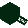 Peinture pour maquette plastique. La couleur est XF27 Vert noir mat 10 ml de la marque Tamiya (81727)