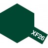 Peinture pour maquette plastique. La couleur est XF26 Vert foncé mat 10 ml de la marque Tamiya (81726)