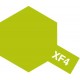 Peinture pour maquette plastique. La couleur est XF4 Vert Jaune mat 10 ml de la marque Tamiya (81704)
