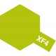 Peinture pour maquette plastique. La couleur est XF4 Vert Jaune mat 10 ml de la marque Tamiya (81704)