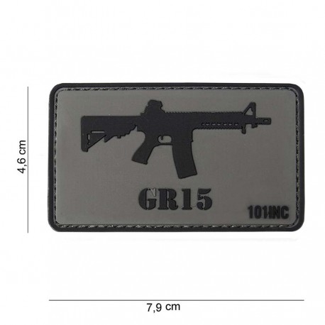 Patch 3D PVC GR15 avec velcro de la marque 101 Inc (444130-3759)