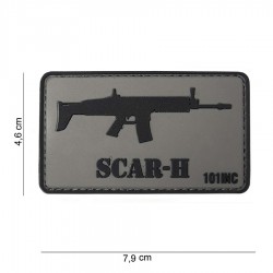 Patch 3D PVC Scar-H avec velcro de la marque 101 Inc (444130-3760)