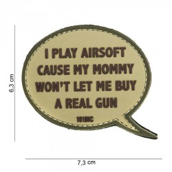 Patch 3D PVC I play airsoft avec velcro de la marque 101 Inc (444130-3877)