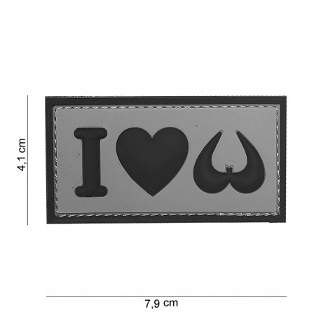 Patch 3D PVC I love boobies avec velcro de la marque 101 Inc (444130-3977)