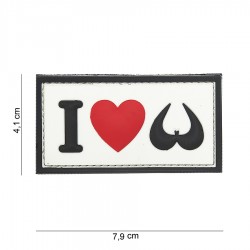 Patch 3D PVC I love boobies avec velcro de la marque 101 Inc (444130-3979)