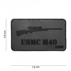 Patch 3D PVC USMC M40 avec velcro de la marque 101 Inc (444130-4035)