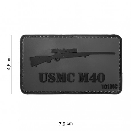 Patch 3D PVC USMC M40 avec velcro de la marque 101 Inc (444130-4035)