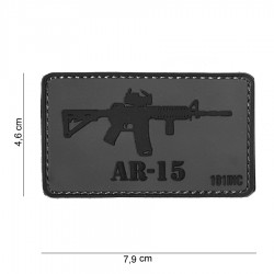 Patch 3D PVC AR-15 avec velcro de la marque 101 Inc (444130-4038)