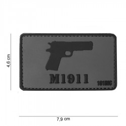Patch 3D PVC M1911 avec velcro de la marque 101 Inc (444130-4047)