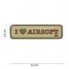 Patch 3D PVC I love airsoft