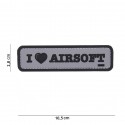 Patch 3D PVC I love airsoft