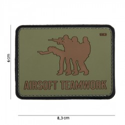 Patch 3D PVC Airsoft teamwork avec velcro de la marque 101 Inc (444130-4084)