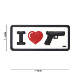 Patch 3D PVC I love my sidearm avec velcro de la marque 101 Inc (444130-4088)