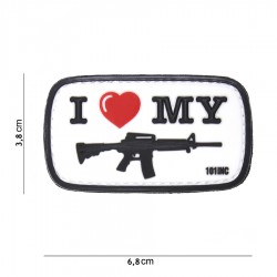 Patch 3D PVC I love my M4 avec velcro de la marque 101 Inc (444130-4092)