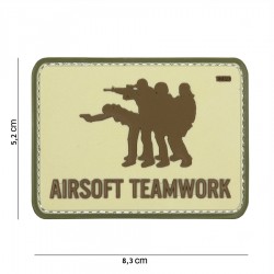 Patch 3D PVC Airsoft teamwork avec velcro de la marque 101 Inc (444130-4095)