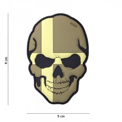 Patch 3D PVC Skull Sweden avec velcro de la marque 101 Inc (444130-5009)