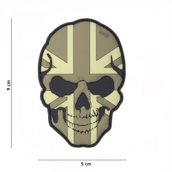 Patch 3D PVC Skull UK avec velcro de la marque 101 Inc (444130-5010)