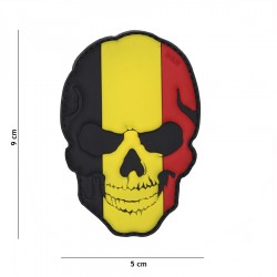 Patch 3D PVC Skull Belgium avec velcro de la marque 101 Inc (444130-5012)